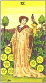 Nine of Pentacles - Minor Arcana Tarot Card