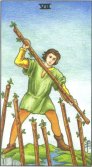 Seven of Wands - Minor Arcana Tarot Card